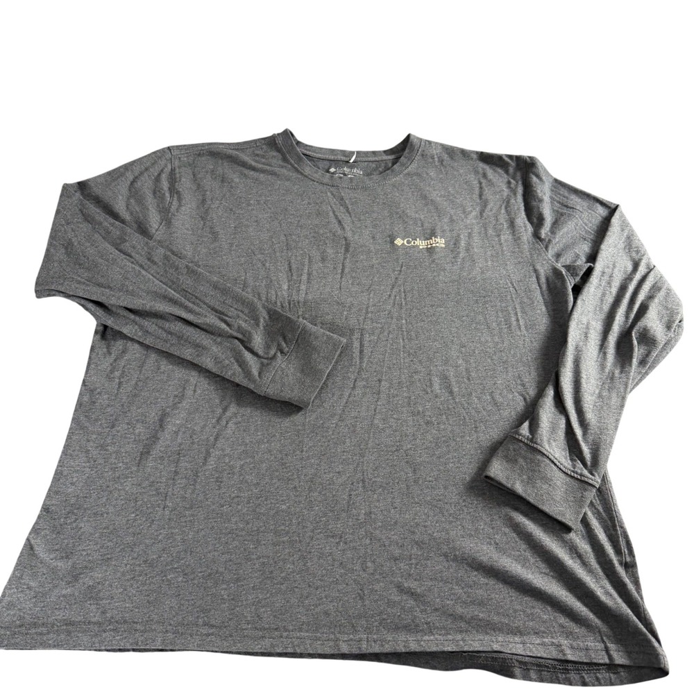 Columbia‎ PHG Mens XXL Long Sleeve T-Shirt Grey Performance Hunting Gear Dog